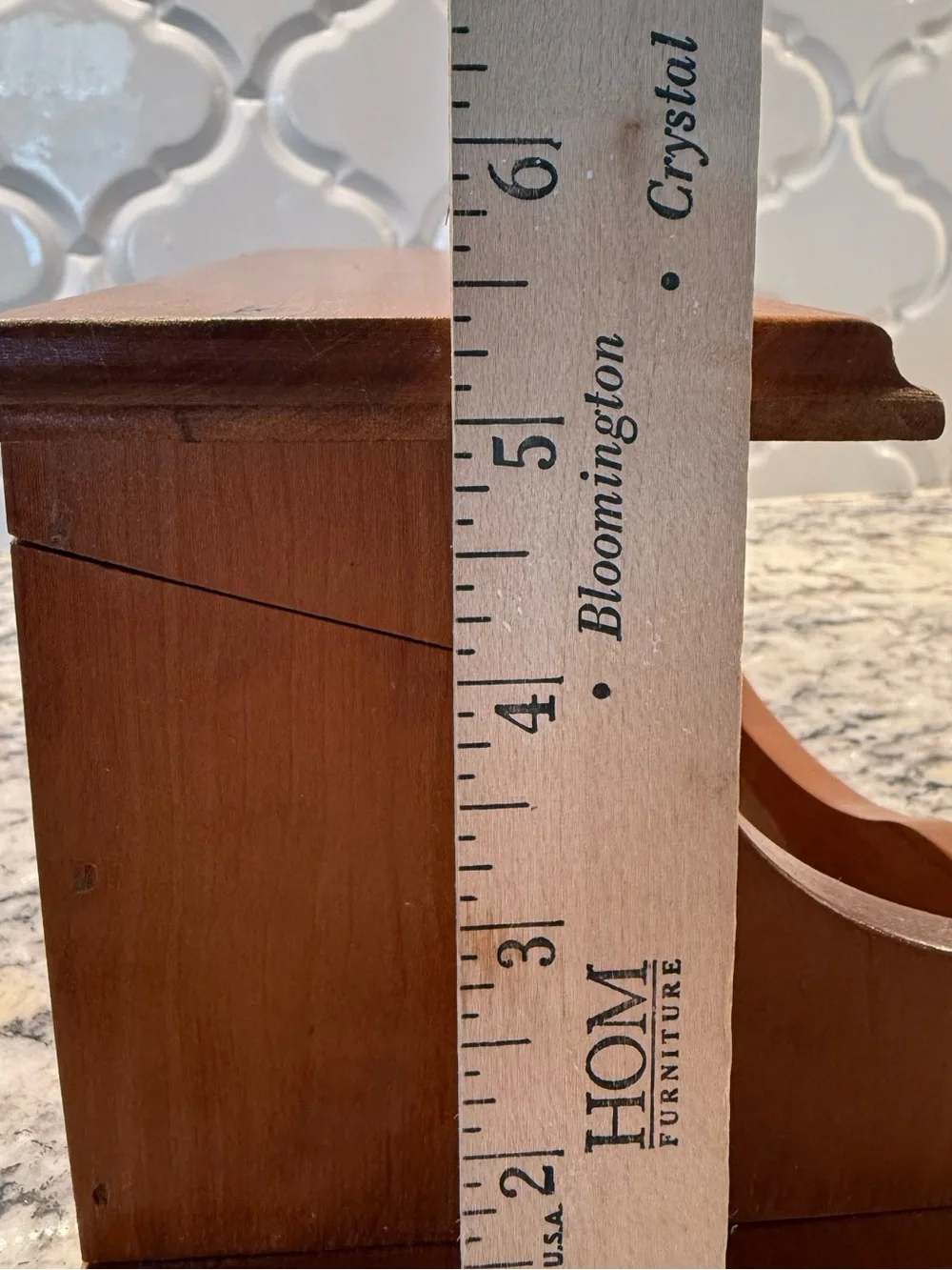 Vintage Wooden Desk Organizer Mail Sorter Letter Holder Hinged Lid Slanted Box